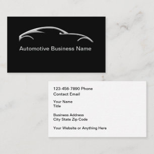Automotive Services Silver Tone Look Visitenkarte