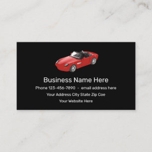 Automotive Sports Car Business Cards Visitenkarte