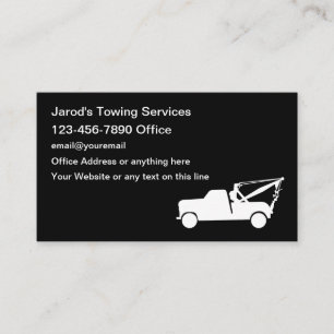 Automotive Towing Service Truck Driver Visitenkarte