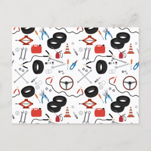 Automotive-Werkzeuge Feiertagspostkarte