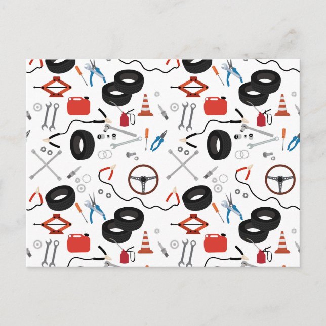 Automotive-Werkzeuge Feiertagspostkarte (Vorderseite)