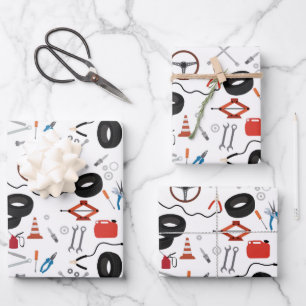 Automotive-Werkzeuge Geschenkpapier Set