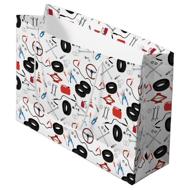 Automotive-Werkzeuge Große Geschenktüte (Vorderseite Schrägansicht)
