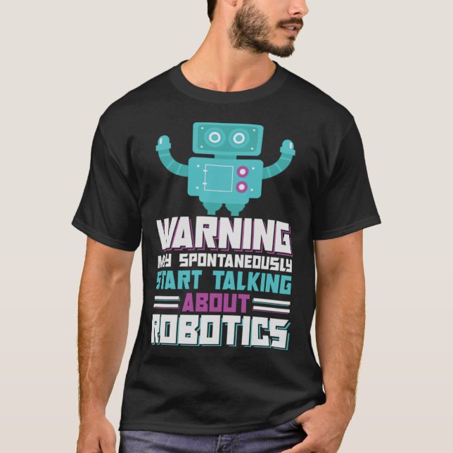Autonome Roboter-Gebäude der AI T-Shirt (Vorderseite)