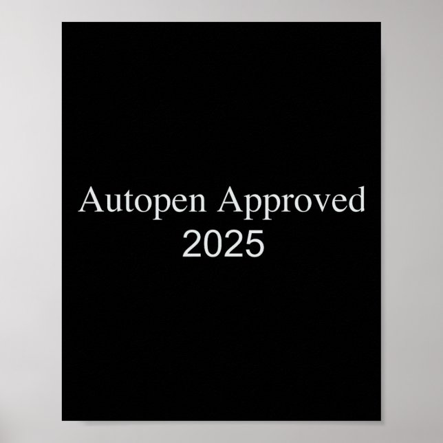 Autopen Approved 2025  Poster (Vorne)