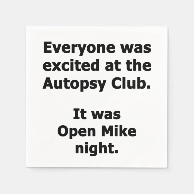 Autopsy-Club Serviette (Vorderseite)
