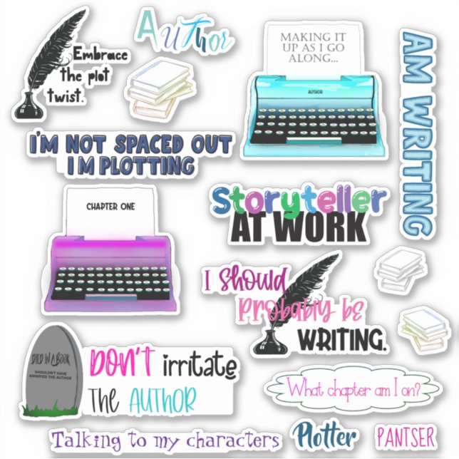 Autor-Aufkleber 8x8 Aufkleber (Vorderseite)