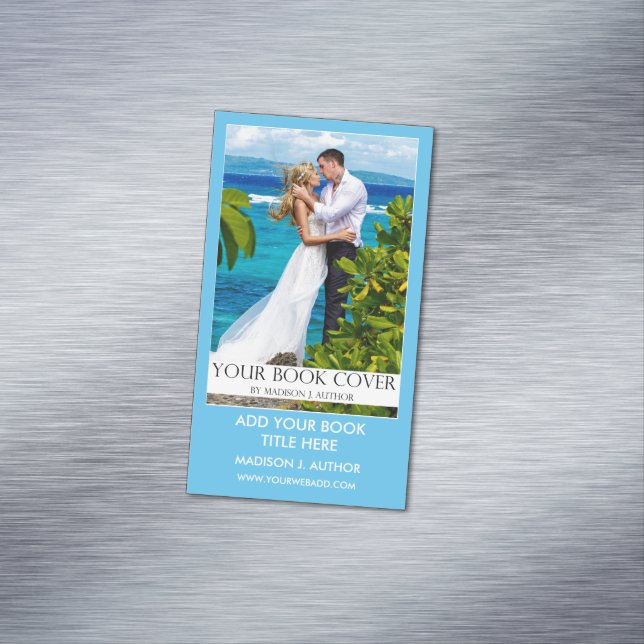 Autor Buch Werbeaktion Light Blue Magnetische Visitenkarte (Beispiel)