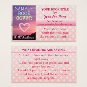 Autor Buch Werbeaktion Pink White Polka Dot