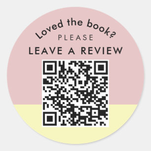 Autor Buchrezensionsanfrage QR Code Pastell Runder Aufkleber