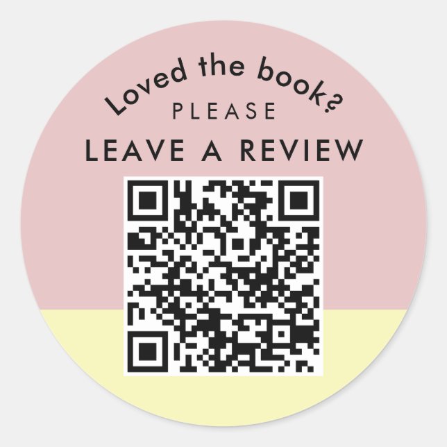 Autor Buchrezensionsanfrage QR Code Pastell Runder Aufkleber (Vorderseite)