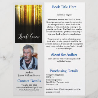 Autor bucht ein Blatt Werbeblatt