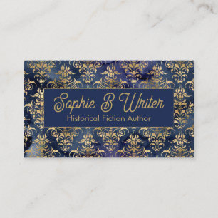 Autor der historischen Fiktion für Vintage Golddam Visitenkarte