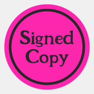Autor der signierten Kopie Autor autograph Werbung Runder Aufkleber