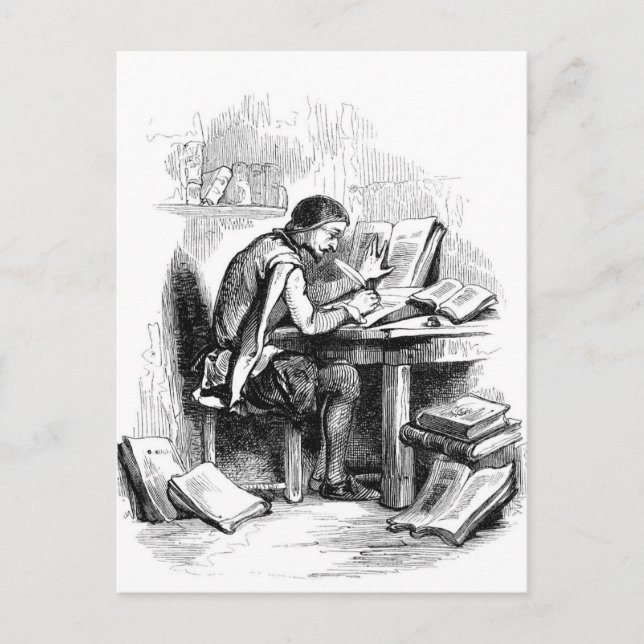 Autor des antiken Buches Postkarte (Vorderseite)