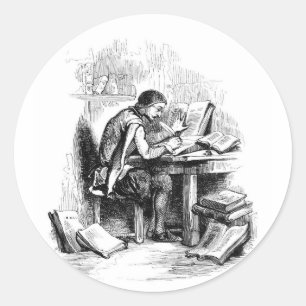 Autor des antiken Buches Runder Aufkleber