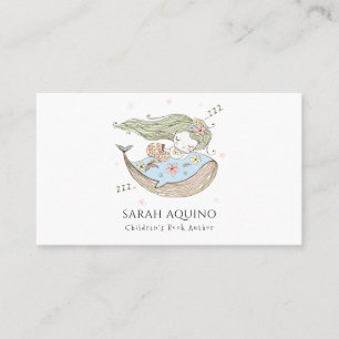 Autor des Kinderbuchs Mermaid Whale Business Card Visitenkarte