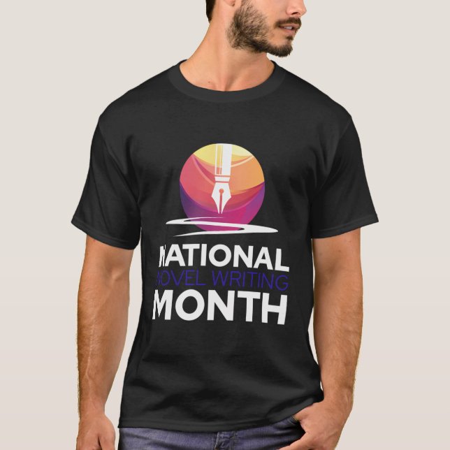 Autor des Nationalen Novel Writer Month Writer Nov T-Shirt (Vorderseite)