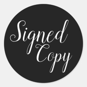 Autor des signierten Schwarzweißkopierers Runder Aufkleber