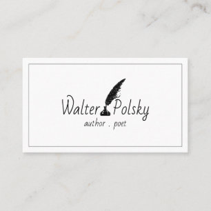 Autor Dichter Schriftsteller Blogger Visitenkarte