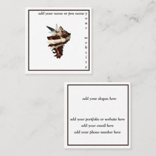 Autor eines Minimalistischen ästhetischen Buches,  Quadratische Visitenkarte