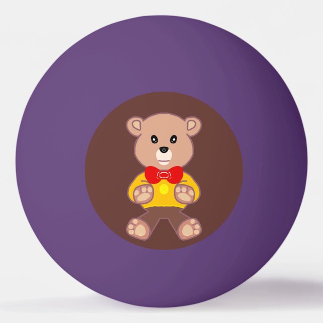 Autor K.E.C. Teddy Bear Ping Pong Ball Tischtennisball (Vorderseite)