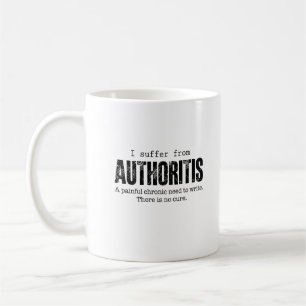 Autor Schreibkrankheit Authoritis Lustige Geschenk Kaffeetasse