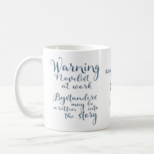 Autor Schriftstellerin am Arbeitsplatz Typografie Kaffeetasse