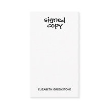 Autor Unterzeichnetes Lesezeichen