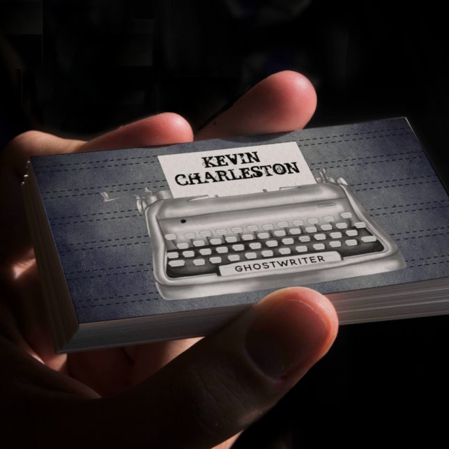 Autor Vintager Schreibmaschine Visitenkarte (Von Creator hochgeladen)