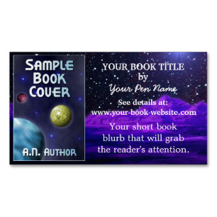Autor von Science-Fiktion Buch Werbeaktion Space Magnetische Visitenkarte