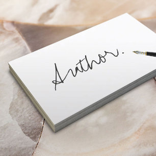 Autor Writer Free Handwriting Script Visitenkarte