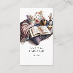 Autor Writer Watercolor Business Card Visitenkarte