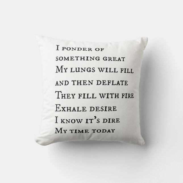 Autoradio-Texte-Kissen für Teens Kissen (Vorderseite)