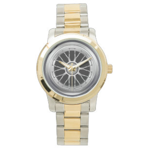 Autoreifen-Stahlrad-Uhr Armbanduhr