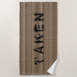 Autoreisertracks auf Sandy Beach Custom Text Strandtuch