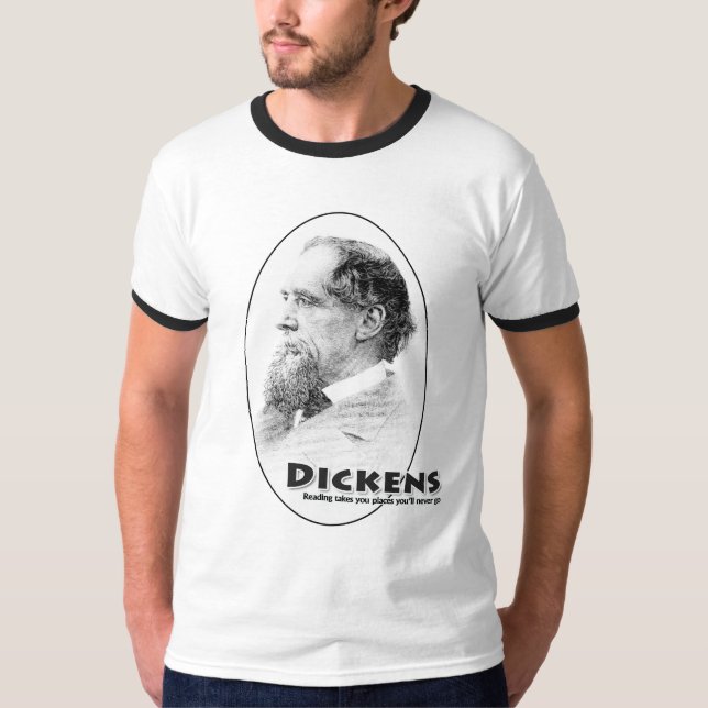 Autoren-Dickens Wecker T-Shirt (Vorderseite)