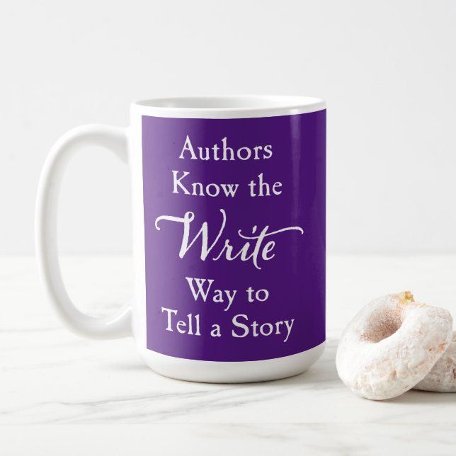 Autoren schreiben Way Script-Tasse Kaffeetasse (Mit Donut)