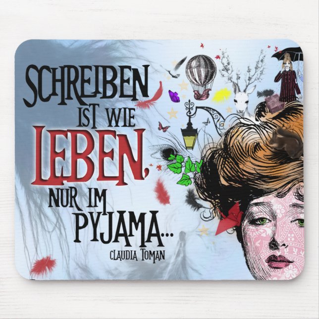 Autorenmousepad "Schreiben ist wie …" Mousepad (Vorne)