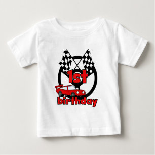Autorennen-1. Geburtstagst-shirts und -geschenke Baby T-shirt