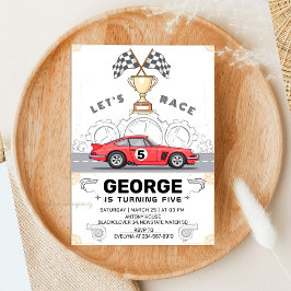 Autorennen Geburtstagsparty Einladung