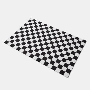 Autorennen-/Schach-Muster + Ihr backgr. u. Ideen Fußmatte
