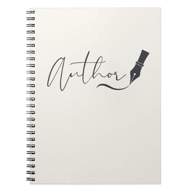 Autorenskript Notizbuch – Minimalistisches Autoren Notizblock (Vorderseite)