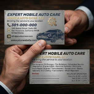 Autoreparatur & Auto Klimaanlagen Spezialist Metal Visitenkarte