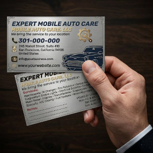 Autoreparatur & Auto-Klimaanlagenspezialist Metall Visitenkarte