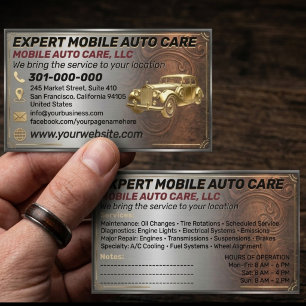 Autoreparatur & KFZ Klimaanlagenspezialist Metall Visitenkarte