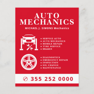 Autoreparatur-Profi-Mobiler Mechaniker-Service Flyer