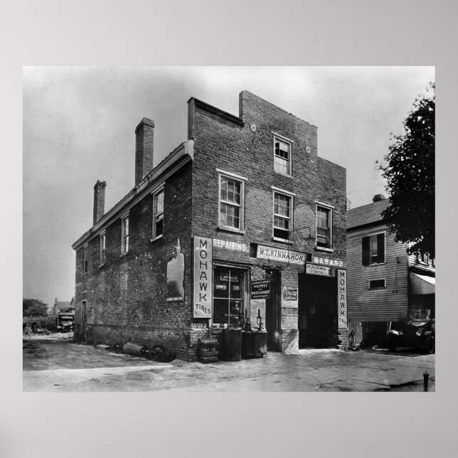 Autoreparatur und Reifenladen: 1940er Poster (Vorne)