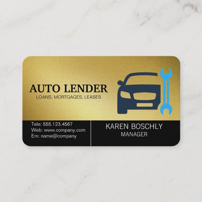 Autoreparaturdienste | Autoindustrie Visitenkarte (Vorderseite)