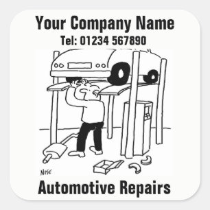 Autoreparaturen Quadratischer Aufkleber